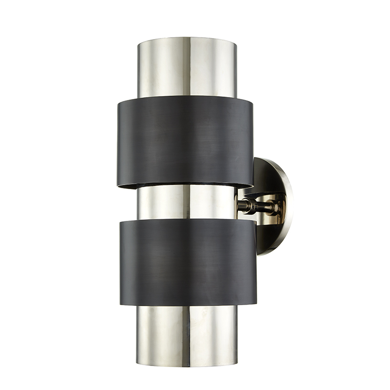 Hudson Valley Lighting 2 Light Wall Sconce - Polished Nickel/Old Bronze Combo