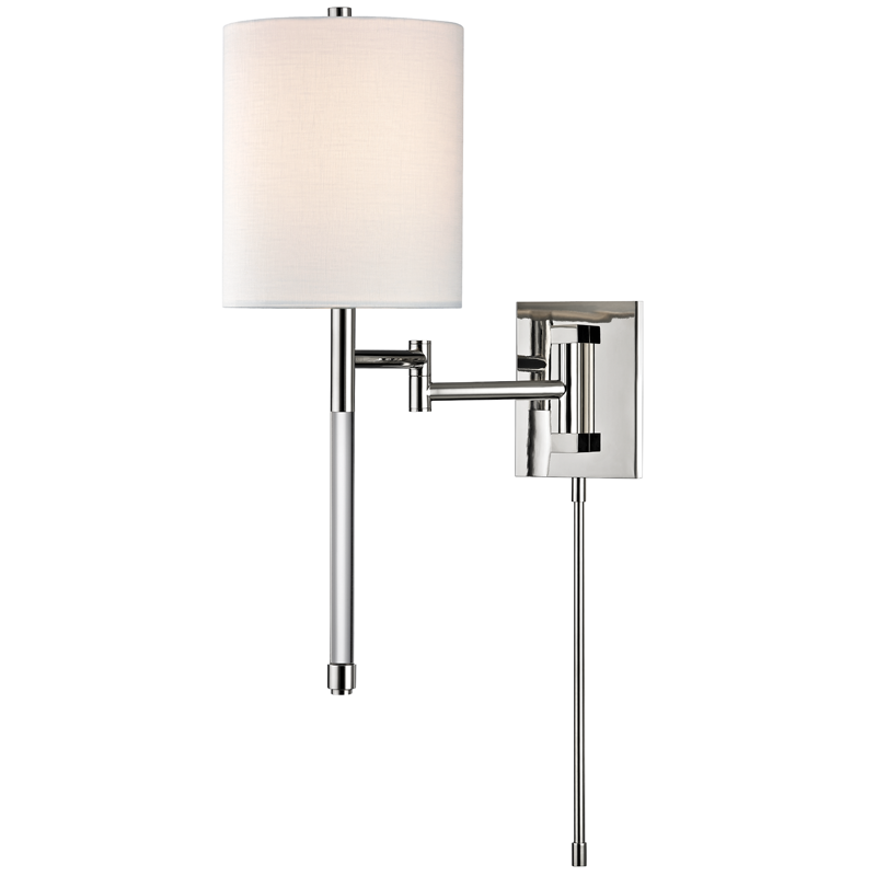 Hudson Valley Lighting 1 Light Wall Sconce With Plug - Polished Nickel