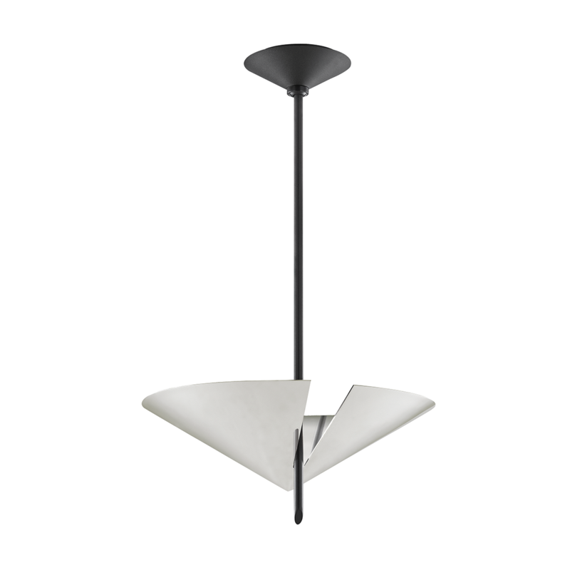 Hudson Valley Lighting 2 Light Pendant - Polished Nickel/Black