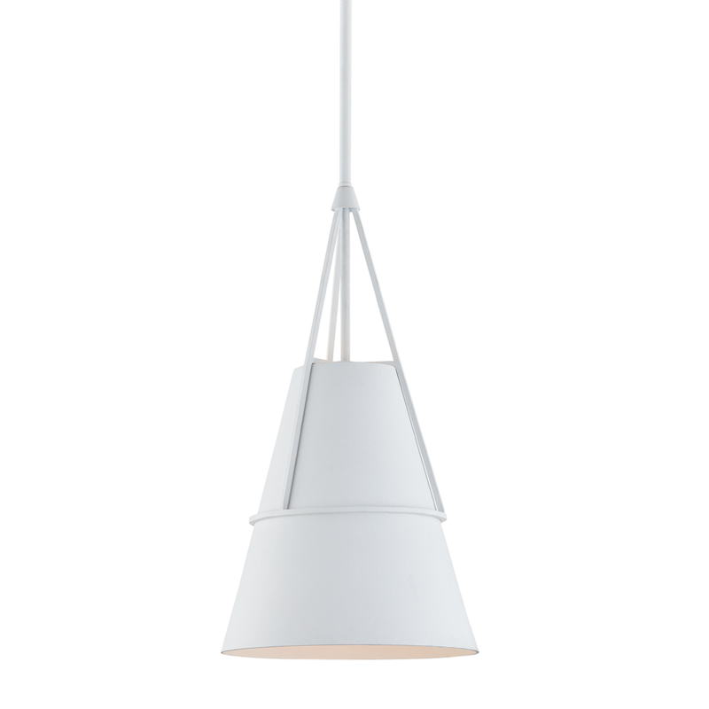 Hudson Valley Lighting 1 Light Small Pendant - White Plaster