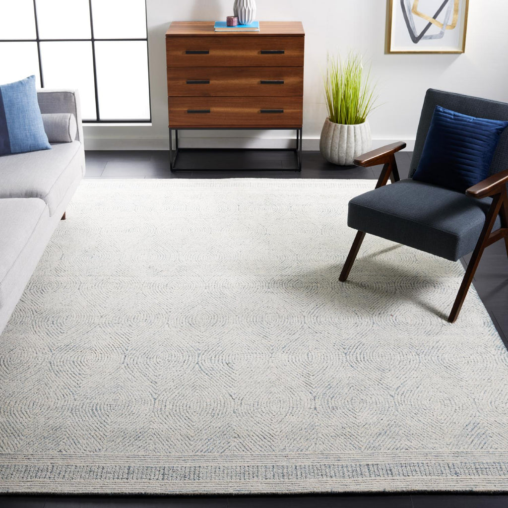 Safavieh Abstract Rug Collection ABT340M - Ivory / Blue