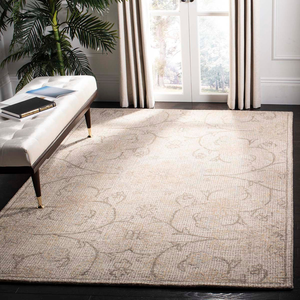 Safavieh Abstract Rug Collection ABT527C - Light Grey / Ivory