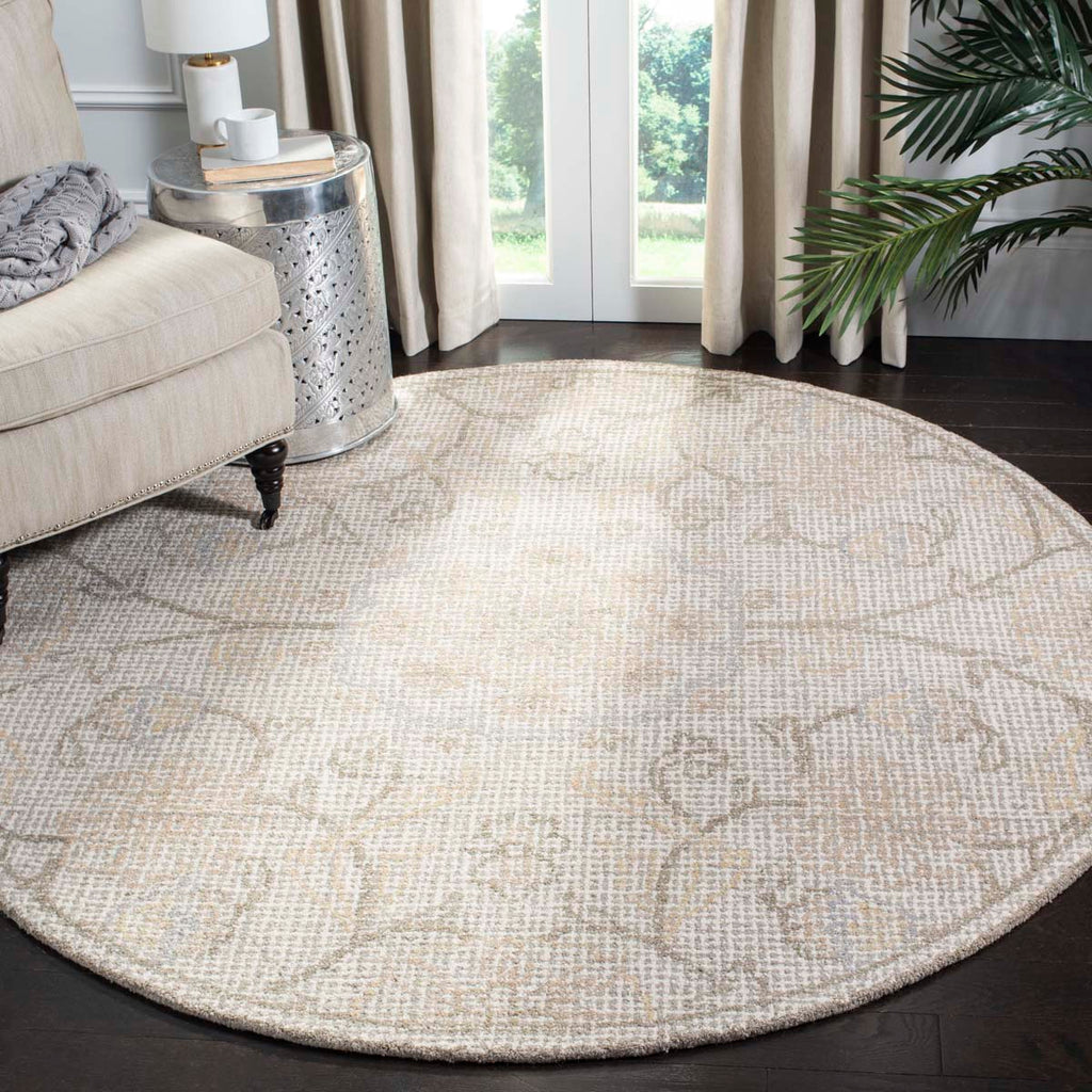 Safavieh Abstract Rug Collection ABT527C - Light Grey / Ivory