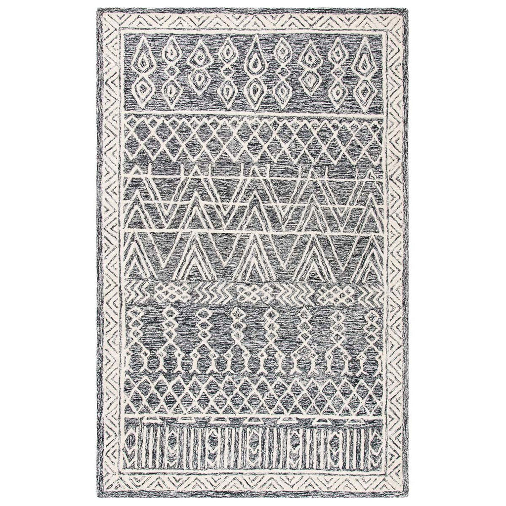 Safavieh Abstract Rug Collection ABT558A - Ivory / Black