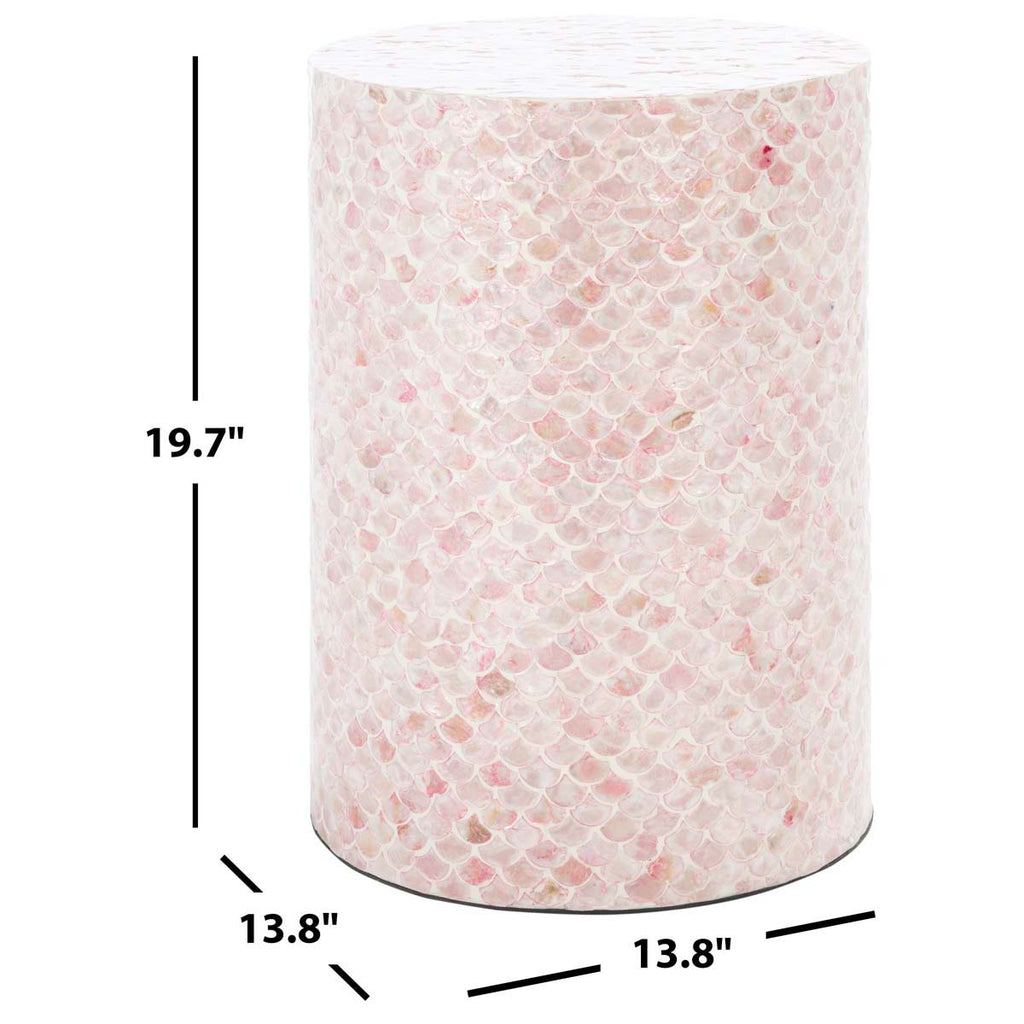 Safavieh Emberlyn Round Accent Table - Dark Pink