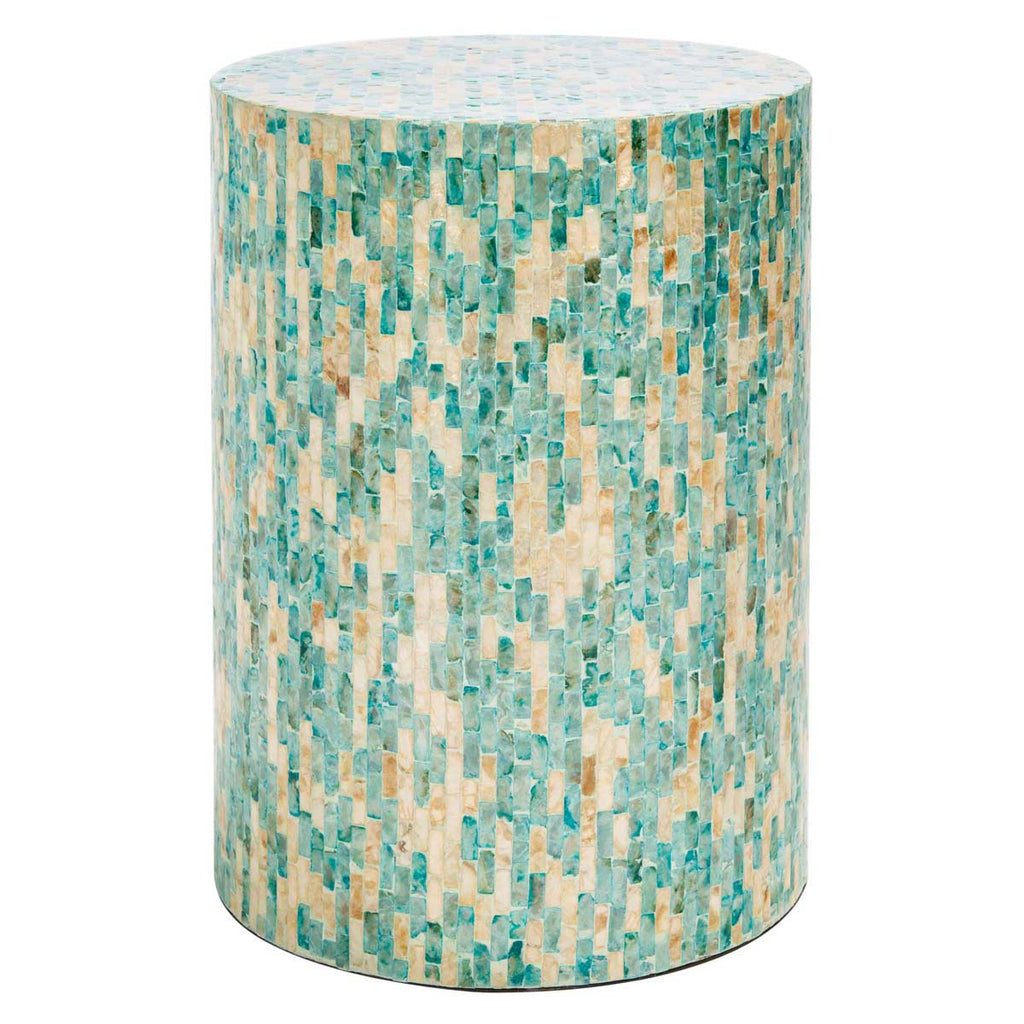 Safavieh Presley Round Accent Table - Blue / Gold