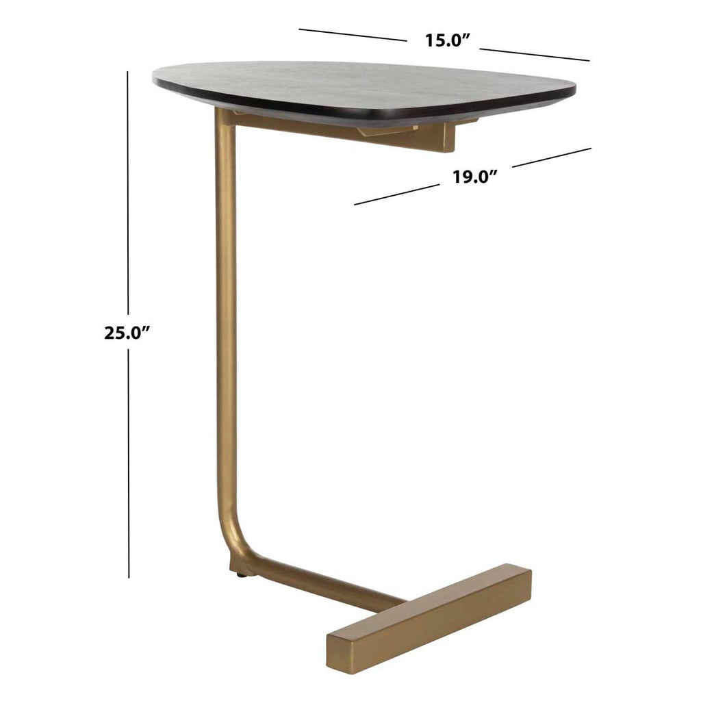 Safavieh Kaiya C-Table - Black/Gold