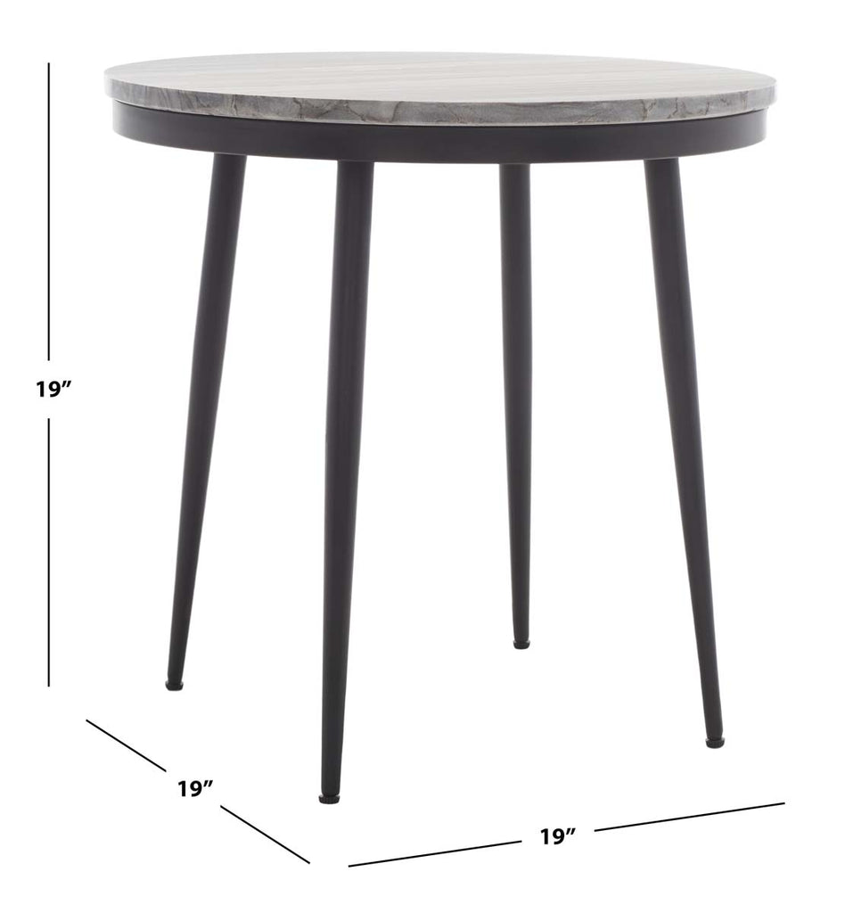 Safavieh Nylah Marble Side Table - Grey Marble