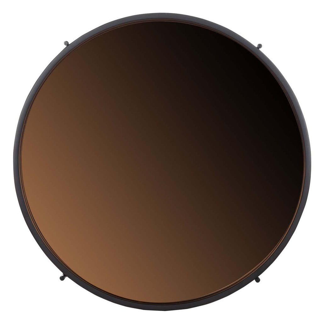 Safavieh Ruby Medium Round Tray Top Accent Table - Rose Gold/Black