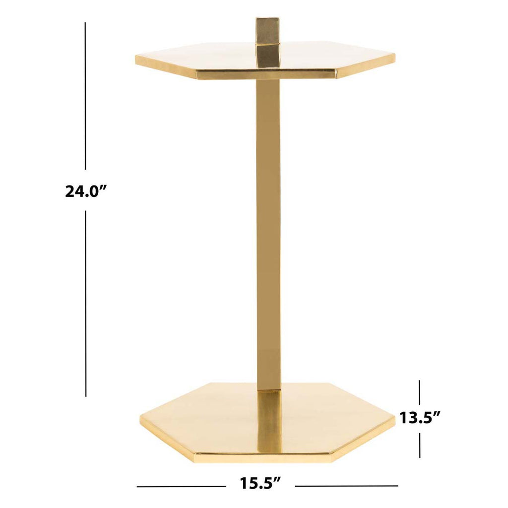 Safavieh Aurea Hexagon C Table - Gold