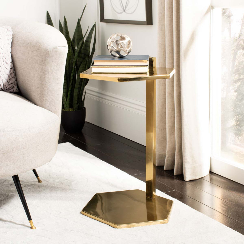 Safavieh Aurea Hexagon C Table - Gold