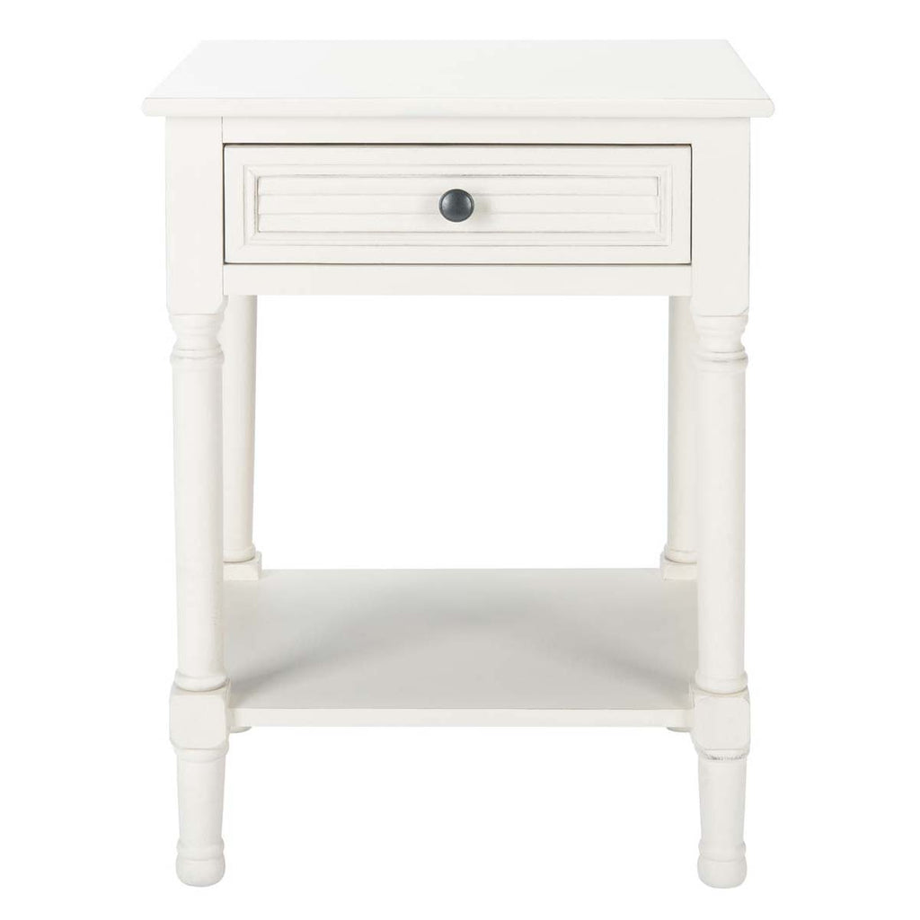 Safavieh Tate 1Drw Accent Table-Distressed White