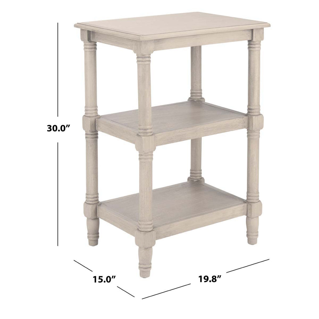 Safavieh Cassie 3 Shelf Accent Table-Greige