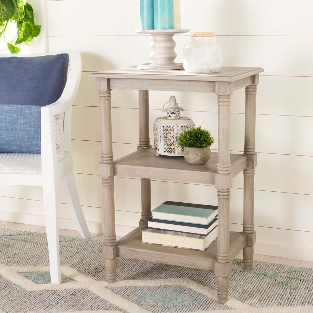 Safavieh Cassie 3 Shelf Accent Table-Greige