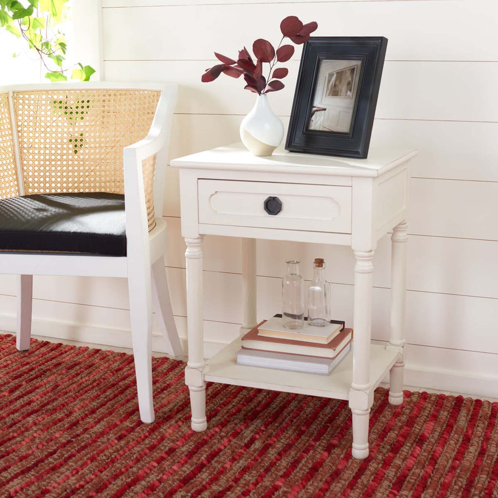 Safavieh Allura 1Drw Accent Table-Distressed White