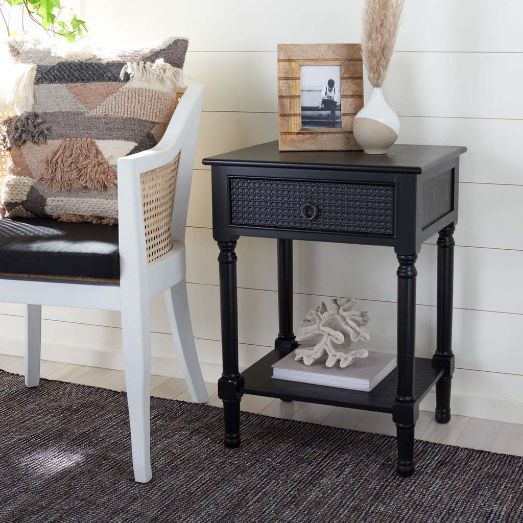 Safavieh Ha's 1Drw Accent Table -Black