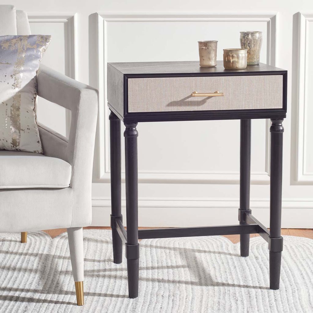 Safavieh Estella 1Drw Accent Table - Black