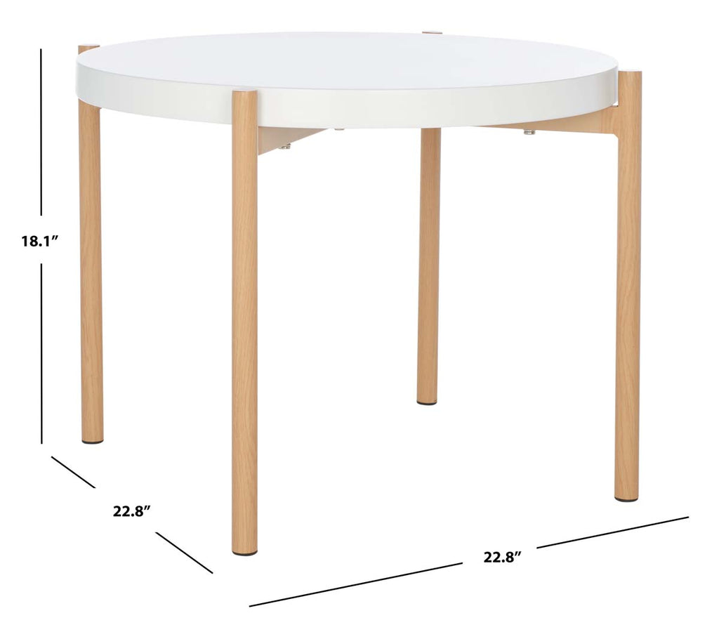 Safavieh Solara Accent Table - White / Gold