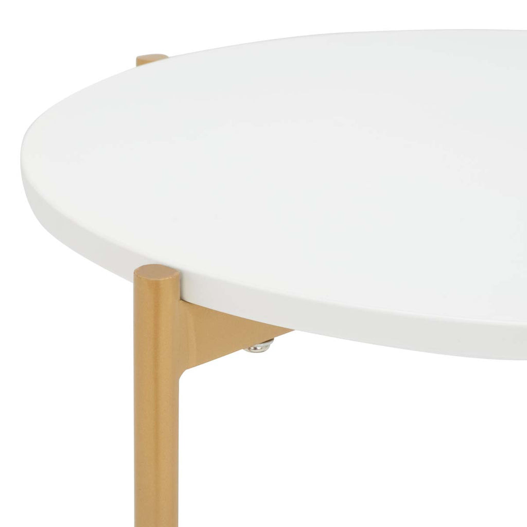 Safavieh Calina Accent Table - White / Gold