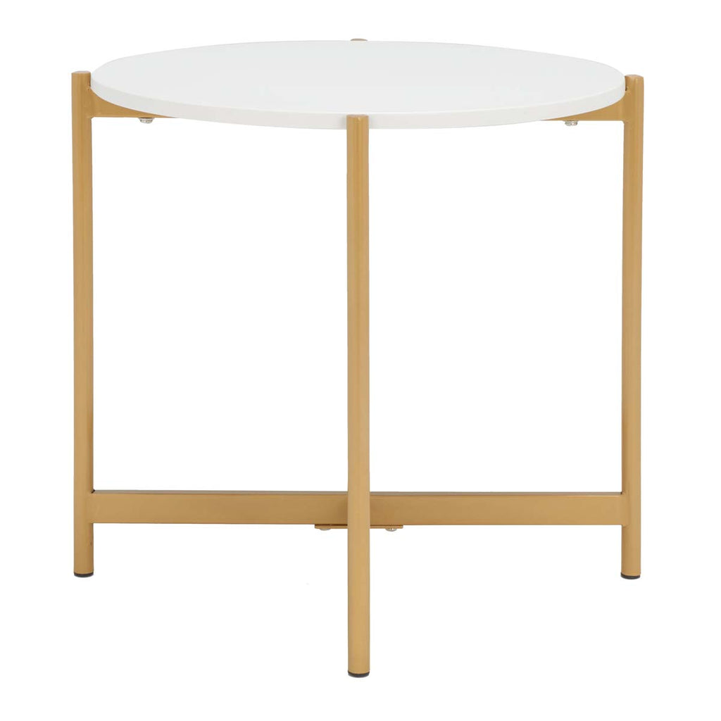 Safavieh Calina Accent Table - White / Gold