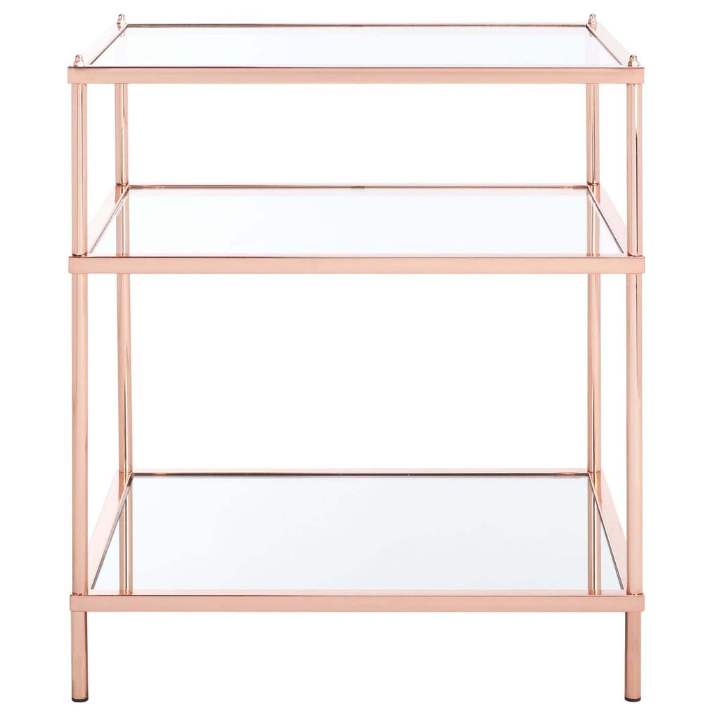 Safavieh Noelia 3 Tier Accent Table - Rose Gold