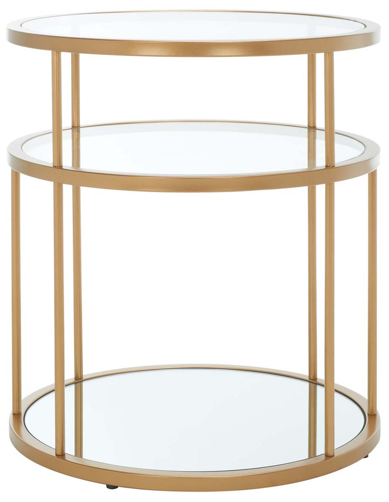 Safavieh Layta 3 Shelf Accent Table - Gold/Glass