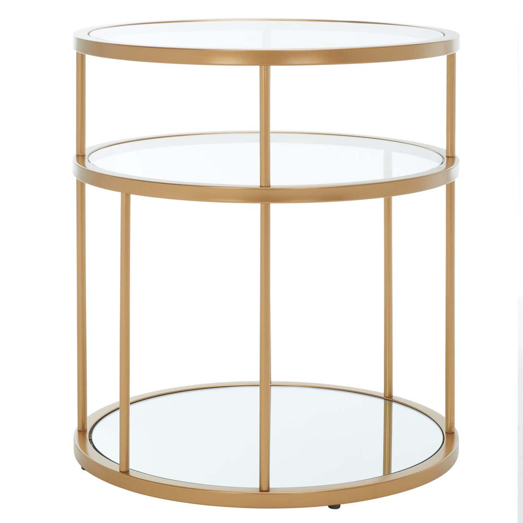 Safavieh Layta 3 Shelf Accent Table - Gold/Glass