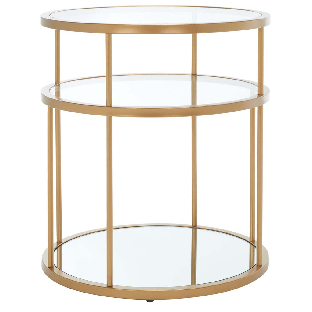 Safavieh Layta 3 Shelf Accent Table - Gold/Glass