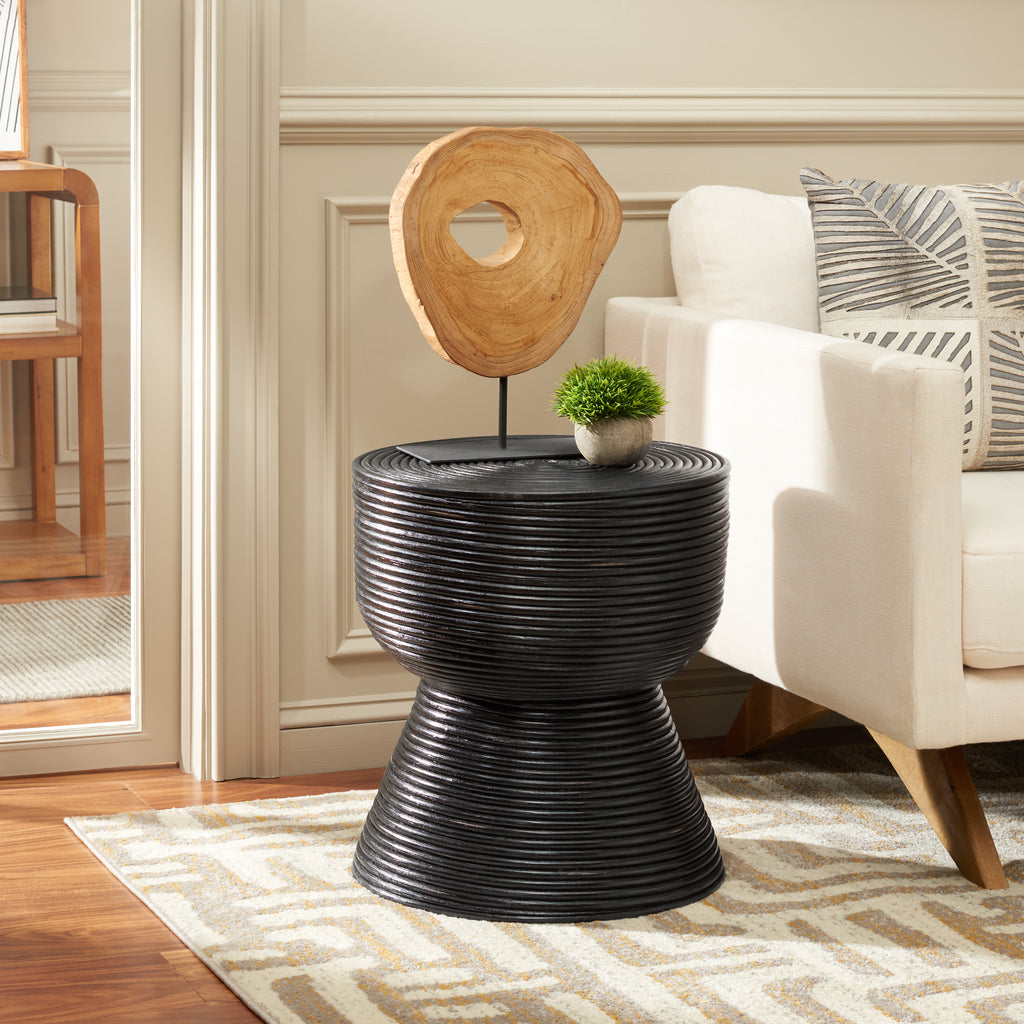 Safavieh Heimdall Accent Table - Distressed Black