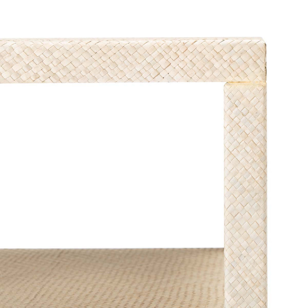 Safavieh Apis Raffia 2 Shelf Accent Table - Light Natural