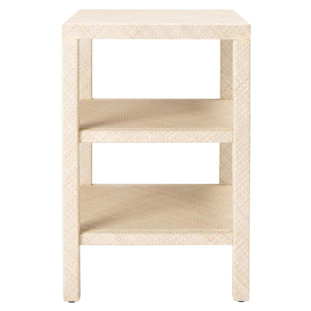 Safavieh Apis Raffia 2 Shelf Accent Table - Light Natural