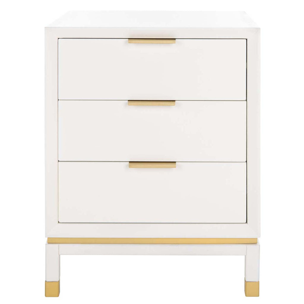 Safavieh Baskin 3 Drawer Accent Table - White