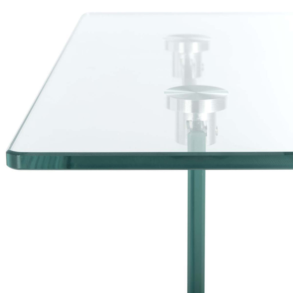 Safavieh Kayley Accent Table - Glass/Faux White Marble Shelf