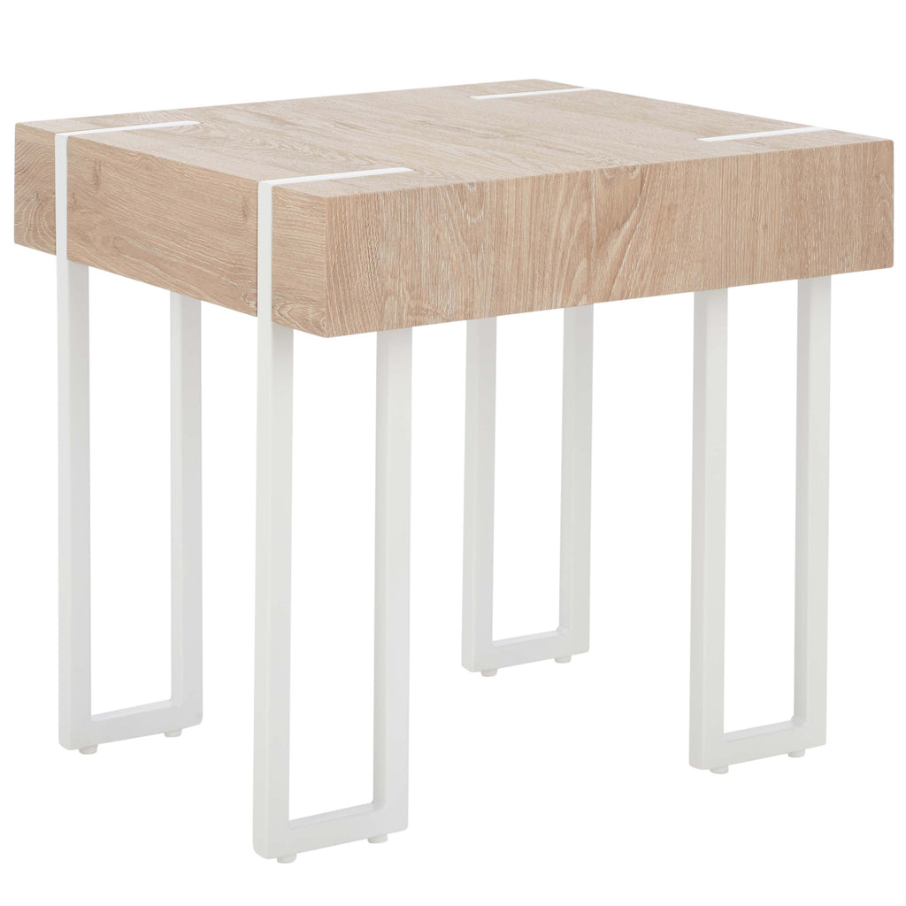 Safavieh Aberton End Table  - Natural / White