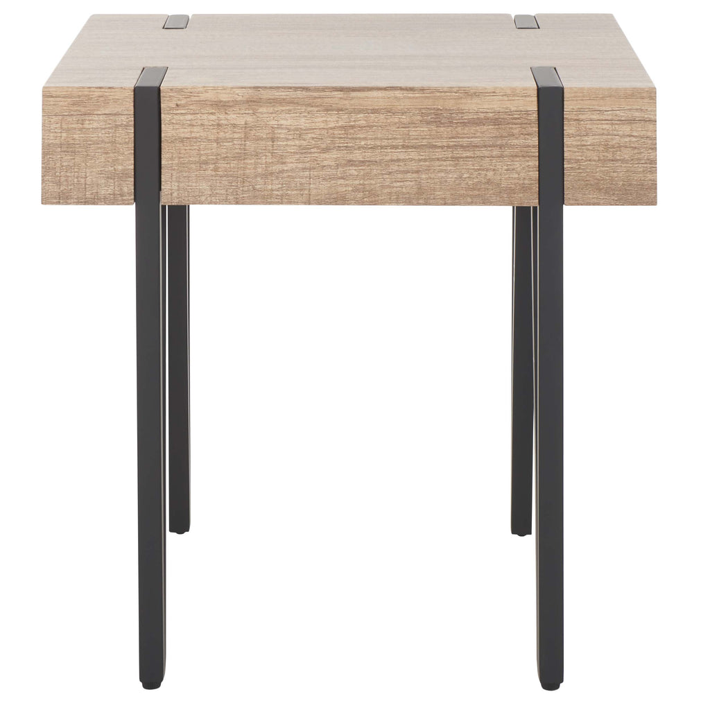 Safavieh Aburton End Table - Multibrown / Black