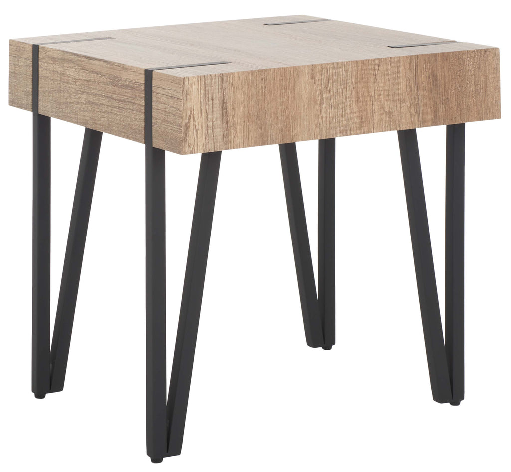 Safavieh Aburton End Table - Multibrown / Black