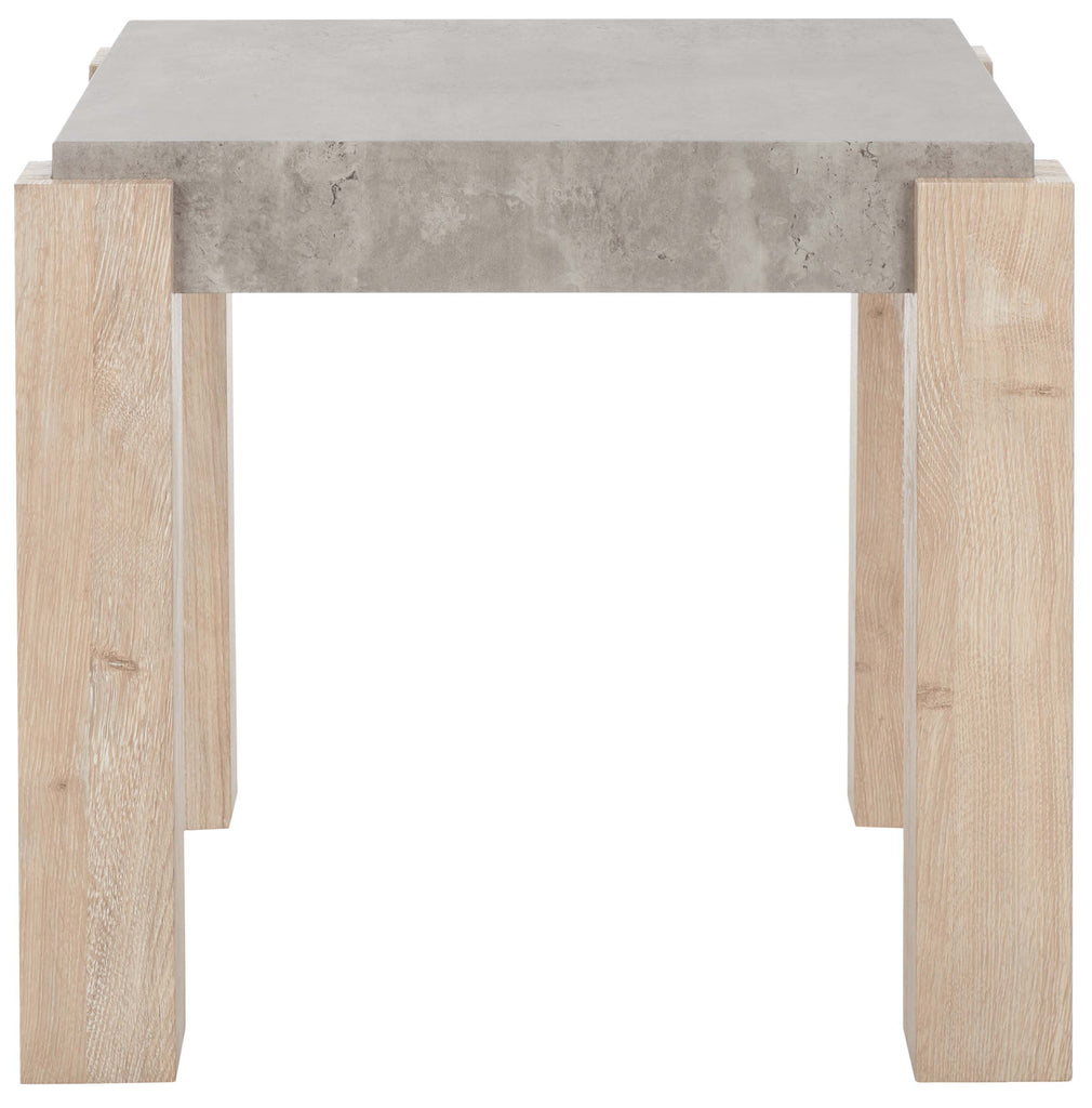 Safavieh Coromio End Table - Light Grey / Natural