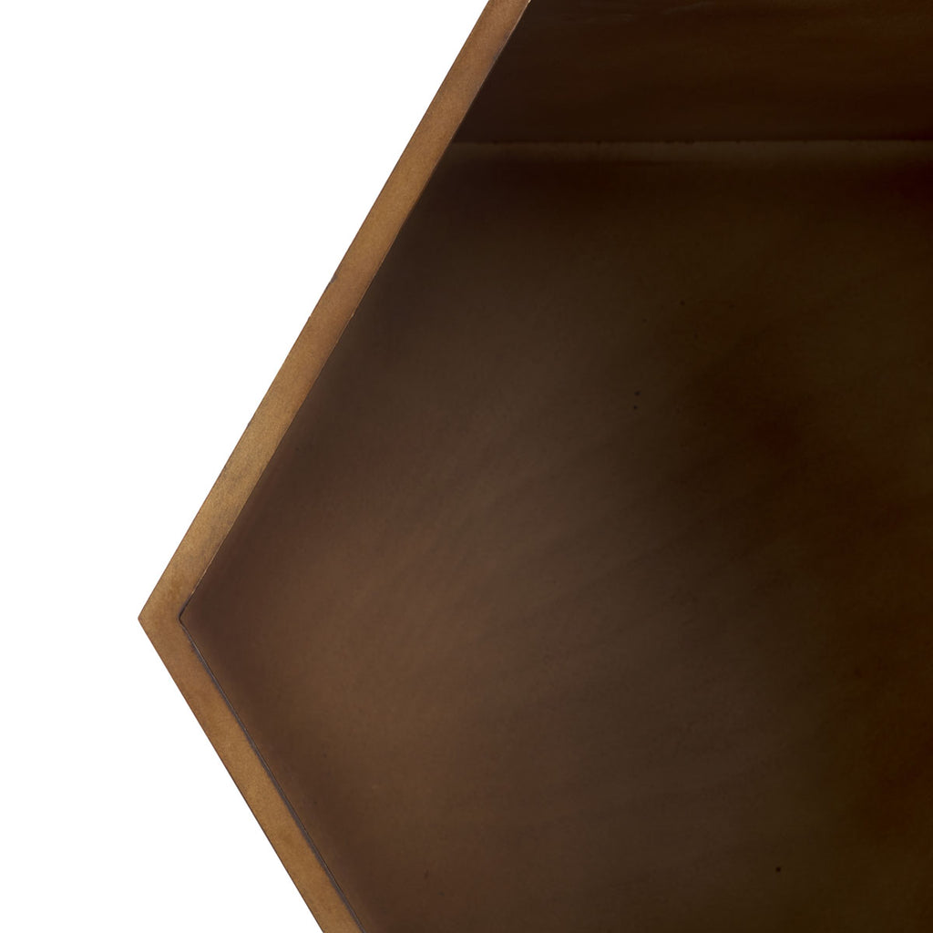 Safavieh Rafaela Hexagon Accent Table - Walnut / Black