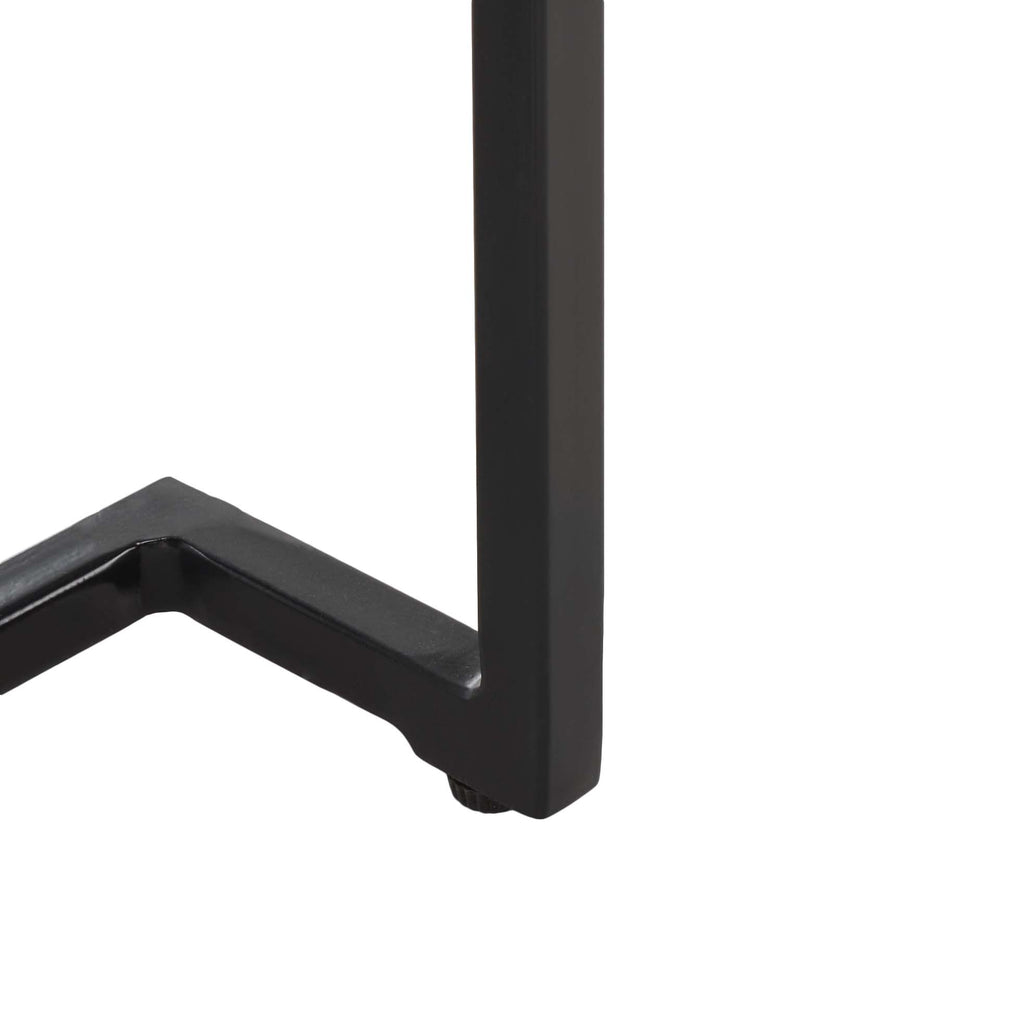 Safavieh Guernica 1 Shelf Rectangle Accent Table - Marquine Black Marble / Black