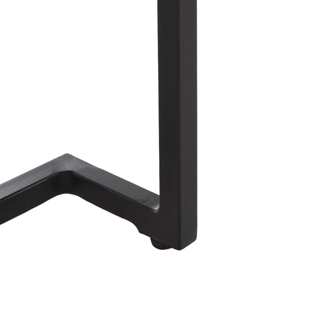Safavieh Guernica 1 Shelf Rectangle Accent Table - Monsoon Black Marble / Black