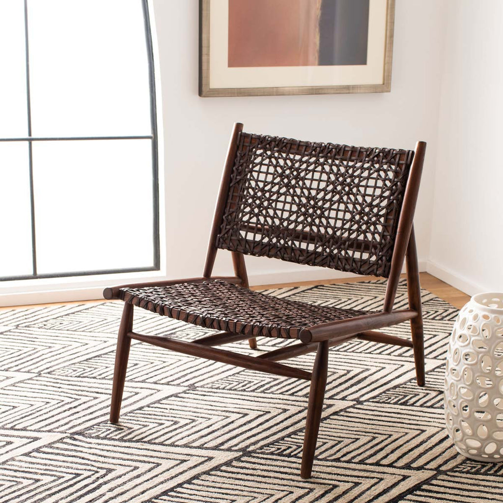 Safavieh Bandelier Accent Chair - Brown/Brown Leather