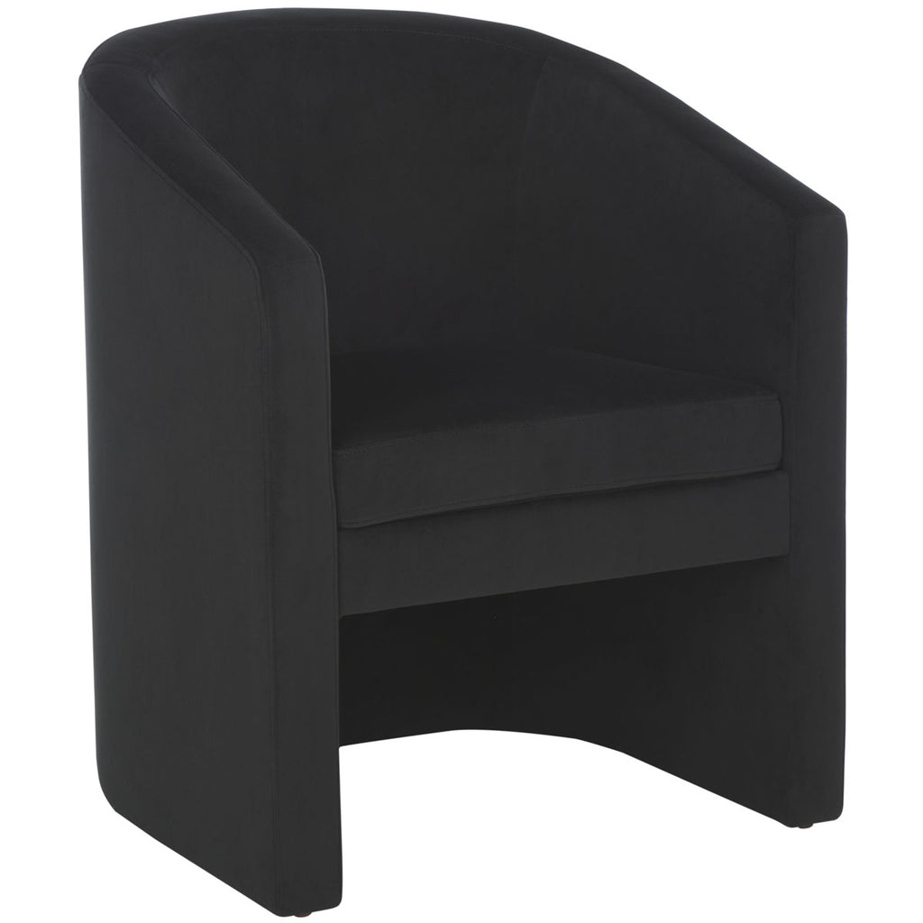 Safavieh Elysian Accent Chair - Black Velvet