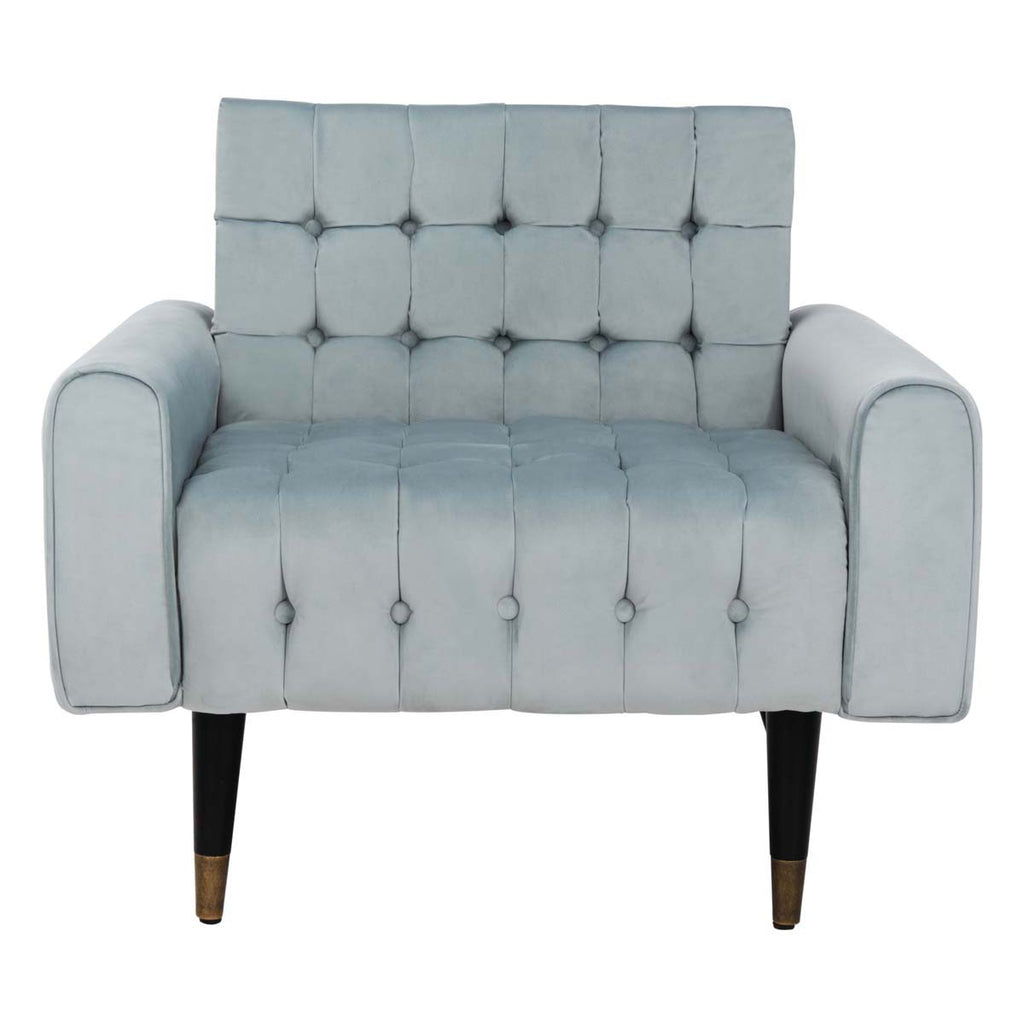 Safavieh Amaris Tufted Accent Chair - Slate Blue/Black