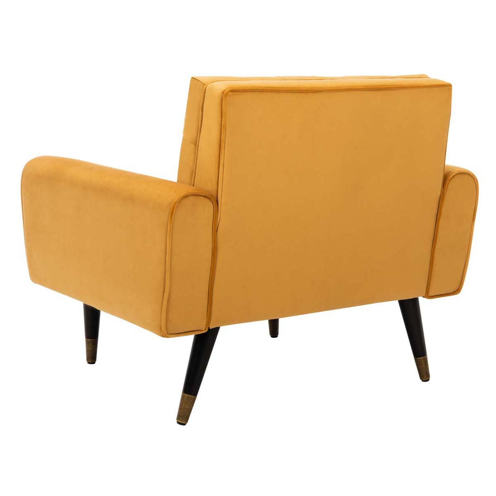 Safavieh Amaris Tufted Accent Chair - Marigold/Black