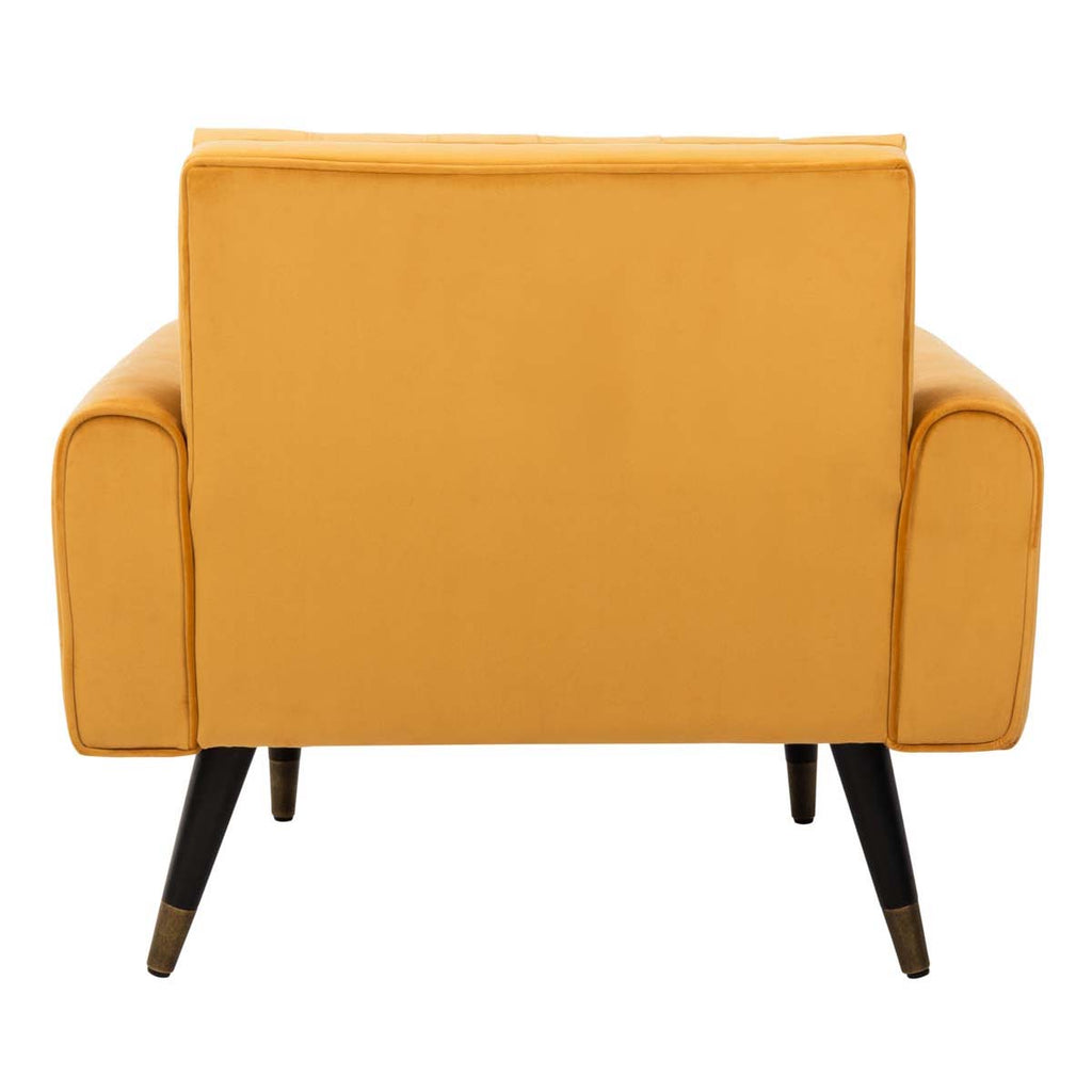 Safavieh Amaris Tufted Accent Chair - Marigold/Black