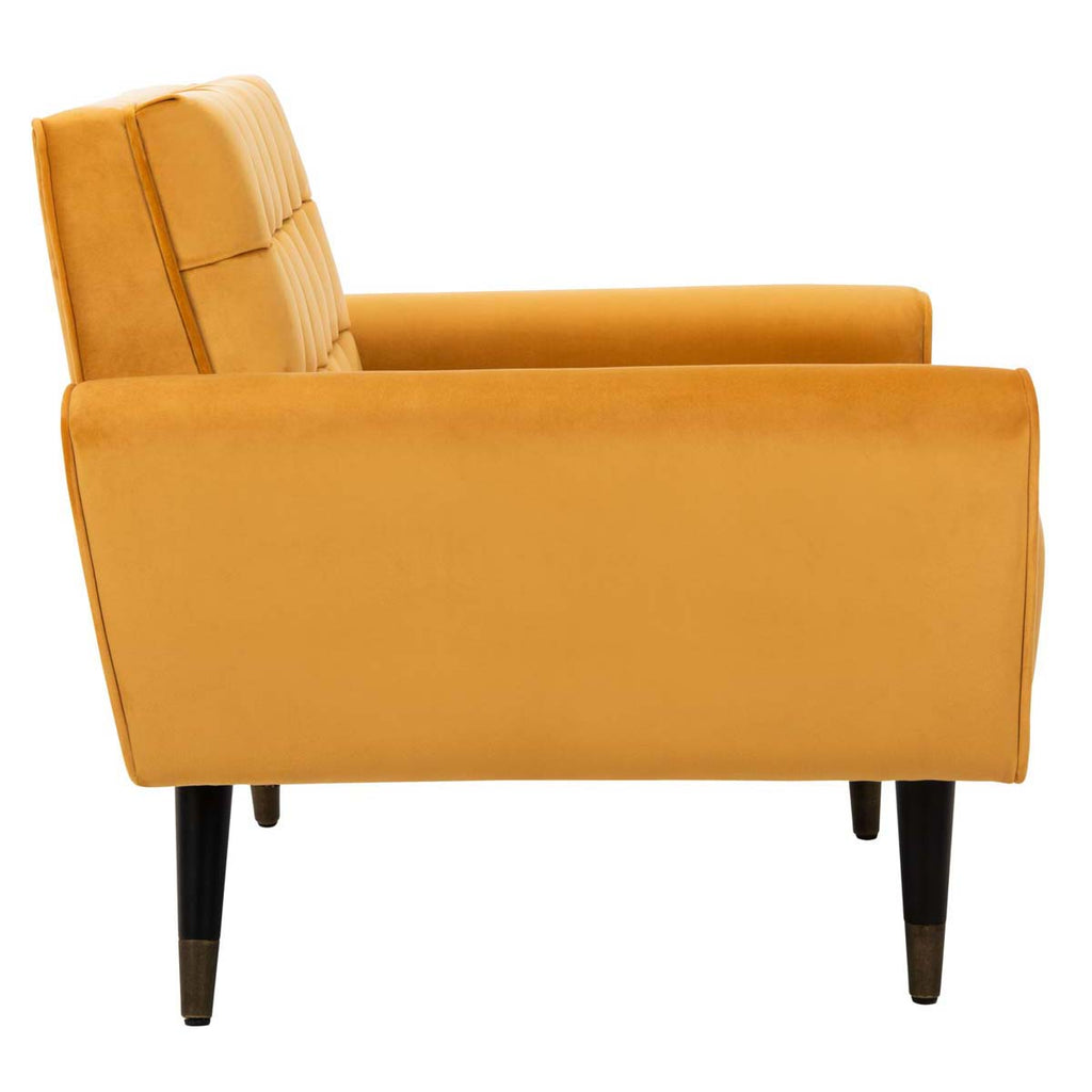 Safavieh Amaris Tufted Accent Chair - Marigold/Black