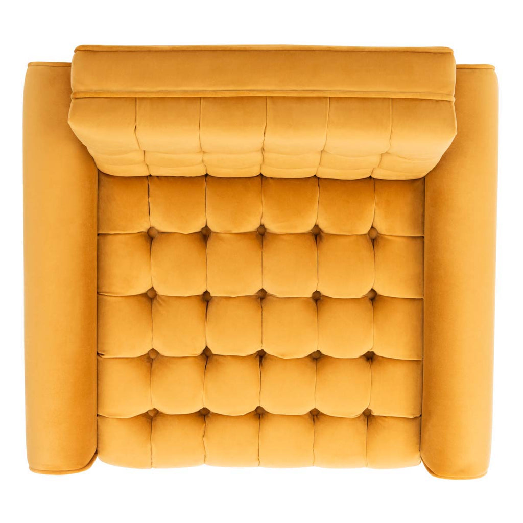 Safavieh Amaris Tufted Accent Chair - Marigold/Black