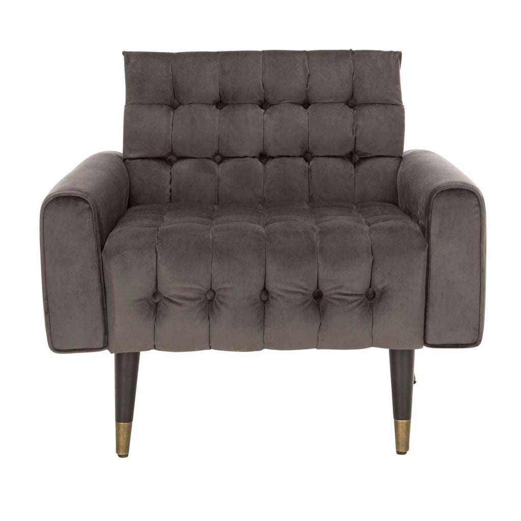 Safavieh Amaris Tufted Accent Chair - Shale/Black