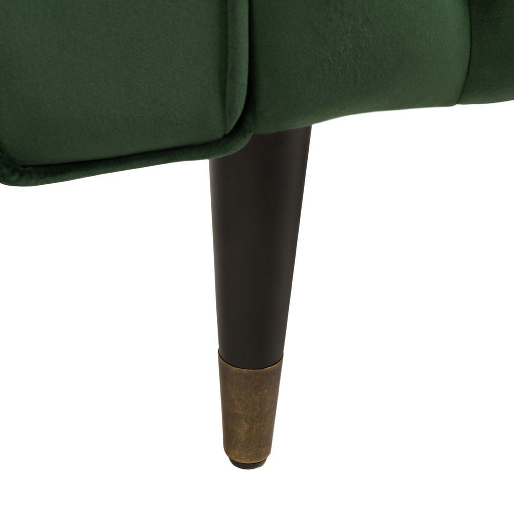 Safavieh Amaris Tufted Accent Chair - Forest Green/Black