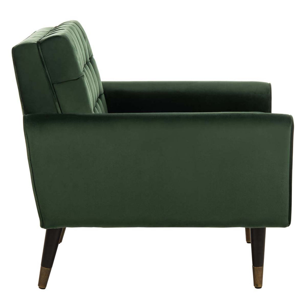 Safavieh Amaris Tufted Accent Chair - Forest Green/Black